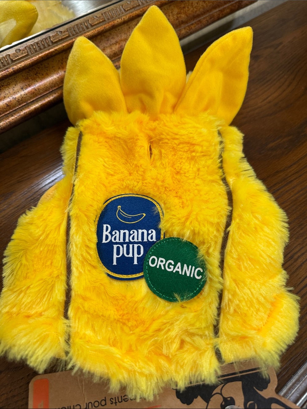 Pup Crew Banana Pup Yellow Plush Dog Halloween costume. Size XS.